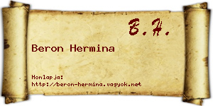 Beron Hermina névjegykártya